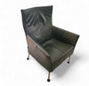 Black leather Charly armchair by Gerard van den Berg for Montis 1980s