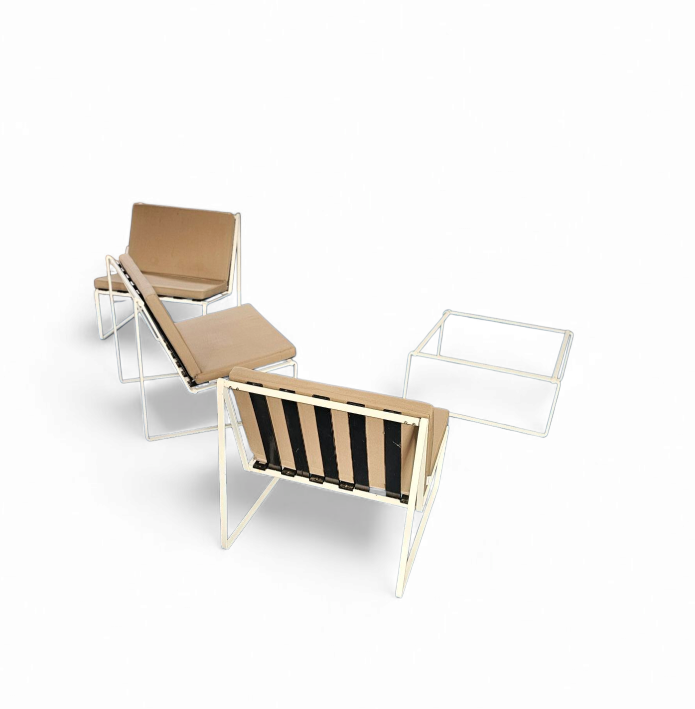 Kho Liang Ie 024 set lounge chairs / coffee table /Artifort 1962 / inside - outside use