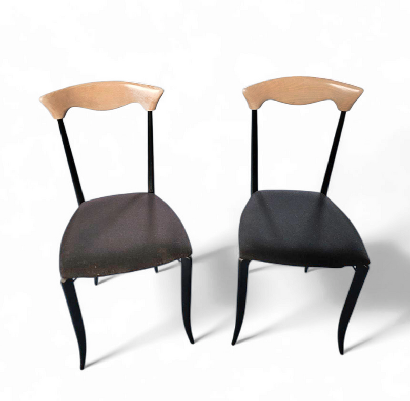 2 x Charme Dining Chair by Fasem is a slender, yet strong masterpiece 1980s