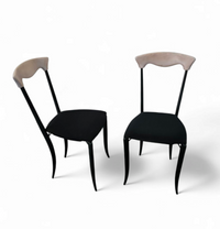 2 x Charme Dining Chair by Fasem is a slender, yet strong masterpiece 1980s