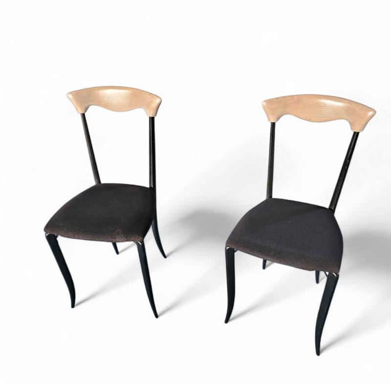 2 x Charme Dining Chair by Fasem is a slender, yet strong masterpiece 1980s