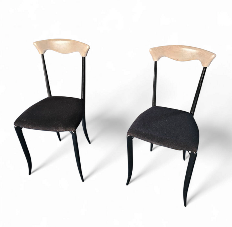 2 x Charme Dining Chair by Fasem is a slender, yet strong masterpiece 1980s