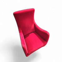 Senta armchair / hocker / ottoman by Gerard van den Berg for Wittmann / red velvet upholstery / marked
Good condition