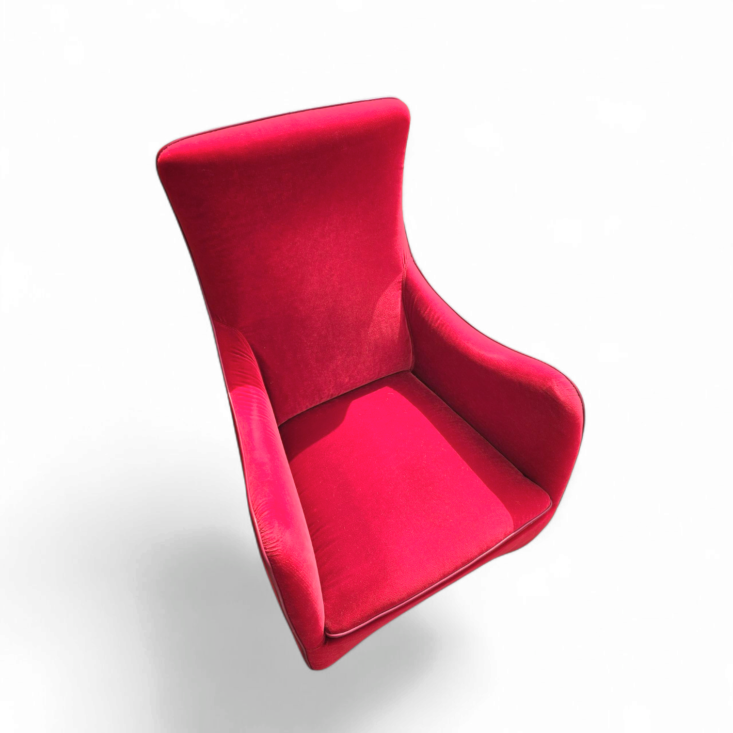 Senta armchair / hocker / ottoman by Gerard van den Berg for Wittmann / red velvet upholstery / marked
Good condition