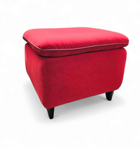 Senta armchair / hocker / ottoman by Gerard van den Berg for Wittmann / red velvet upholstery / marked
Good condition