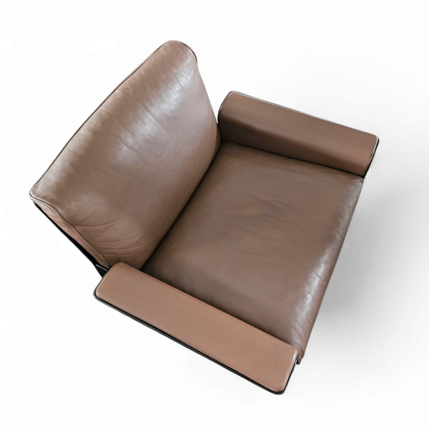 2 x Black Shell & brown Leather RZ 62 Chair / 600 Programme Lounge Chair by Dieter Rams for Vitsoe /1980s / Top condition