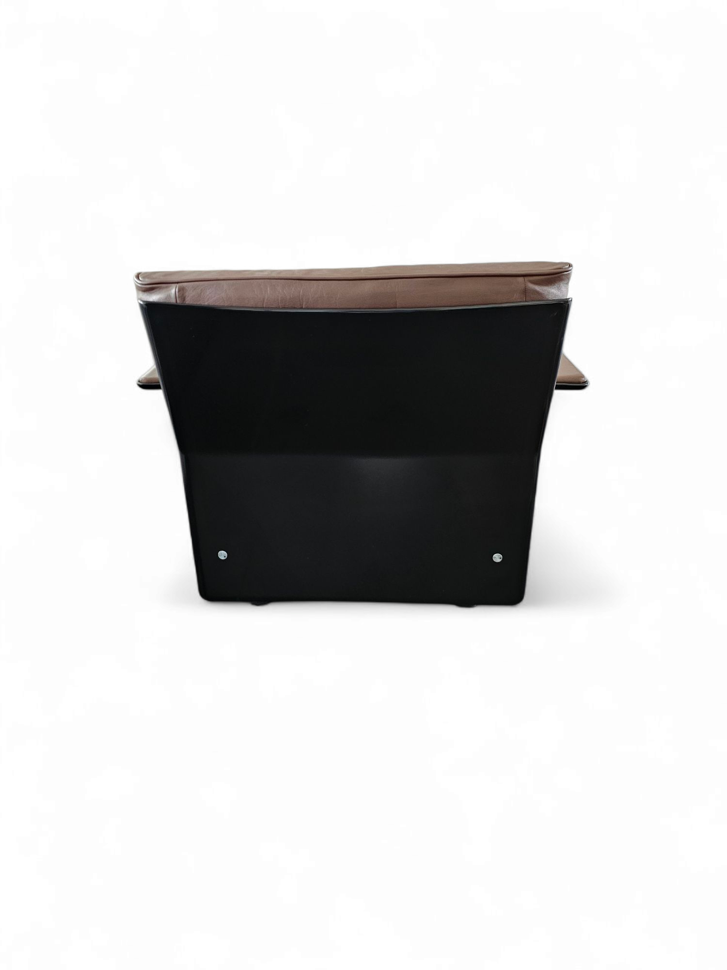 2 x Black Shell & brown Leather RZ 62 Chair / 600 Programme Lounge Chair by Dieter Rams for Vitsoe /1980s / Top condition