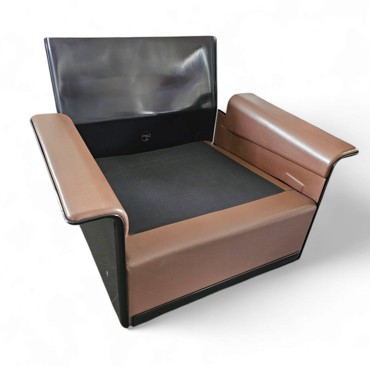 2 x Black Shell & brown Leather RZ 62 Chair / 600 Programme Lounge Chair by Dieter Rams for Vitsoe /1980s / Top condition