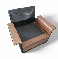 2 x Black Shell & brown Leather RZ 62 Chair / 600 Programme Lounge Chair by Dieter Rams for Vitsoe /1980s / Top condition