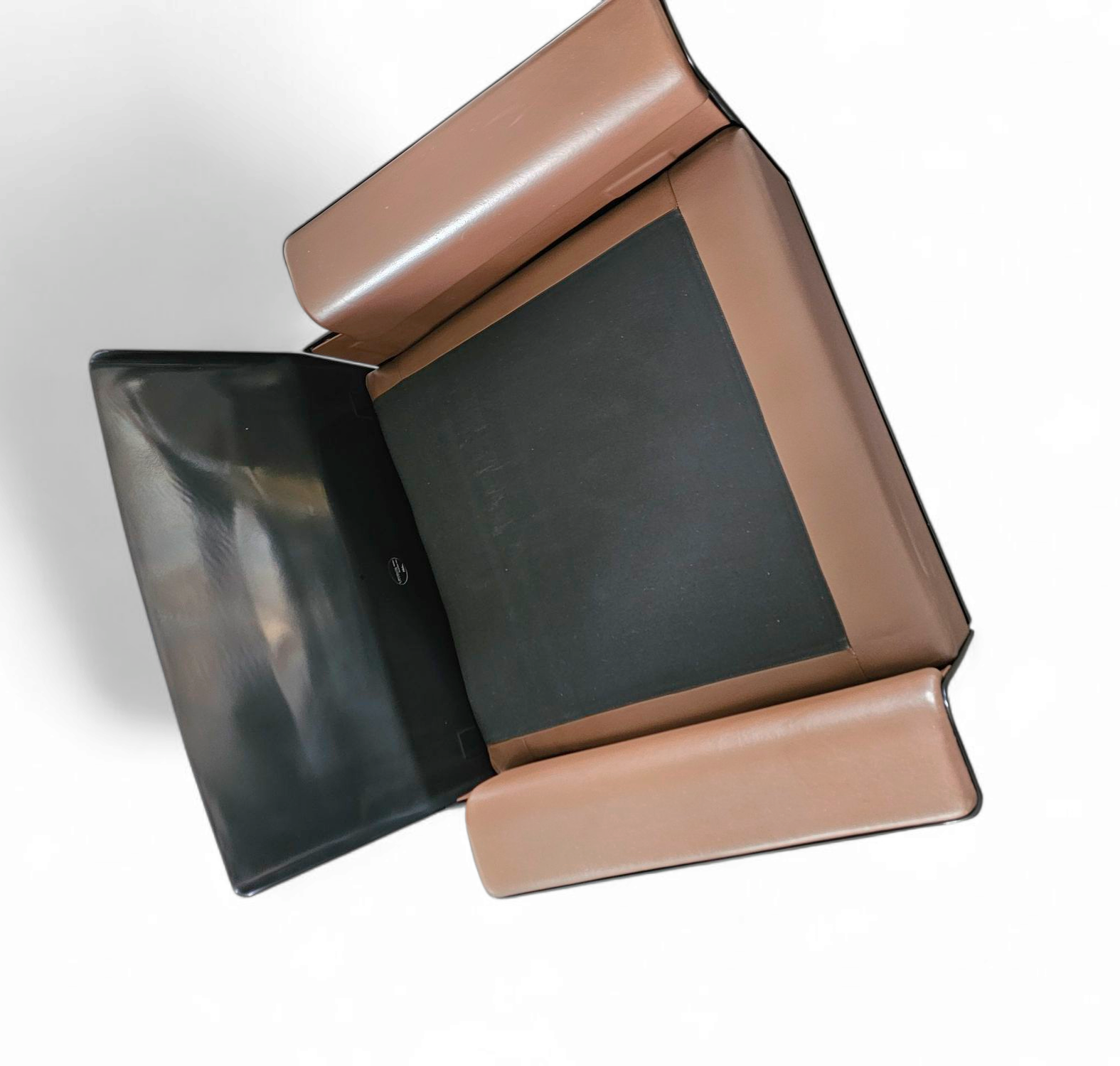 2 x Black Shell & brown Leather RZ 62 Chair / 600 Programme Lounge Chair by Dieter Rams for Vitsoe /1980s / Top condition