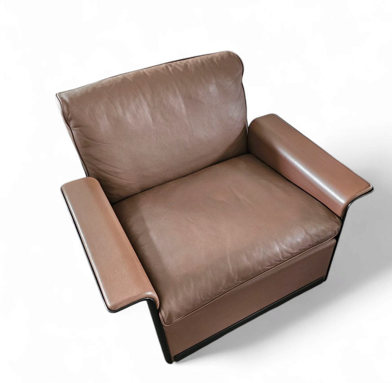 2 x Black Shell & brown Leather RZ 62 Chair / 600 Programme Lounge Chair by Dieter Rams for Vitsoe /1980s / Top condition
