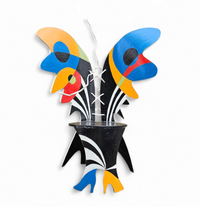 Decorative wooden wing chair 1980s