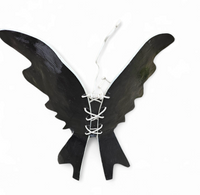 Decorative wooden wing chair 1980s