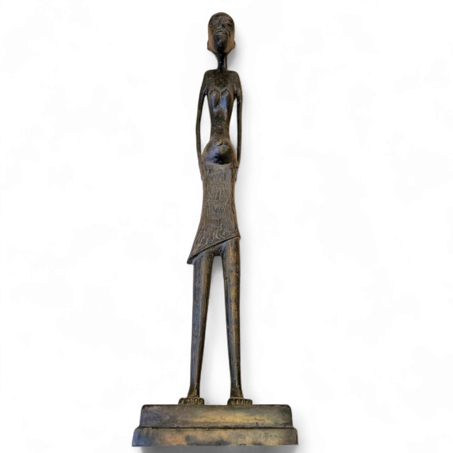 African bronze figure sculpture 1970s