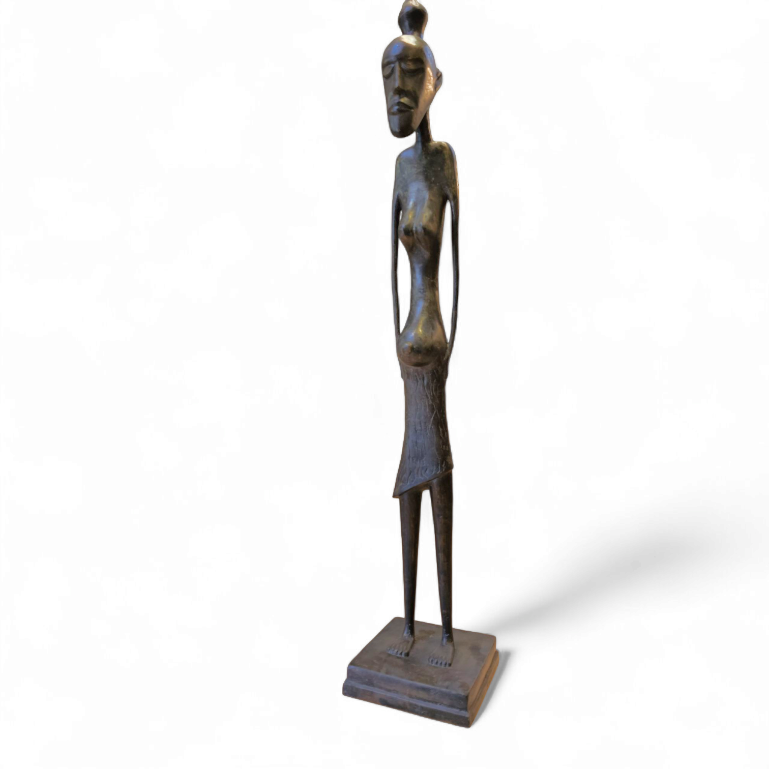 African bronze figure sculpture 1970s