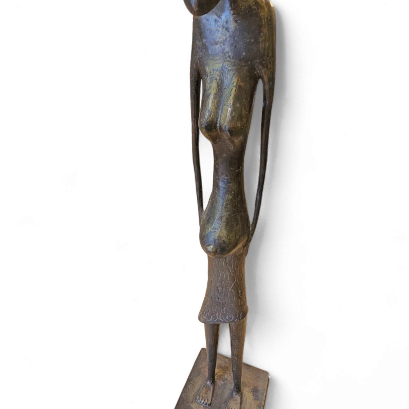 African bronze figure sculpture 1970s