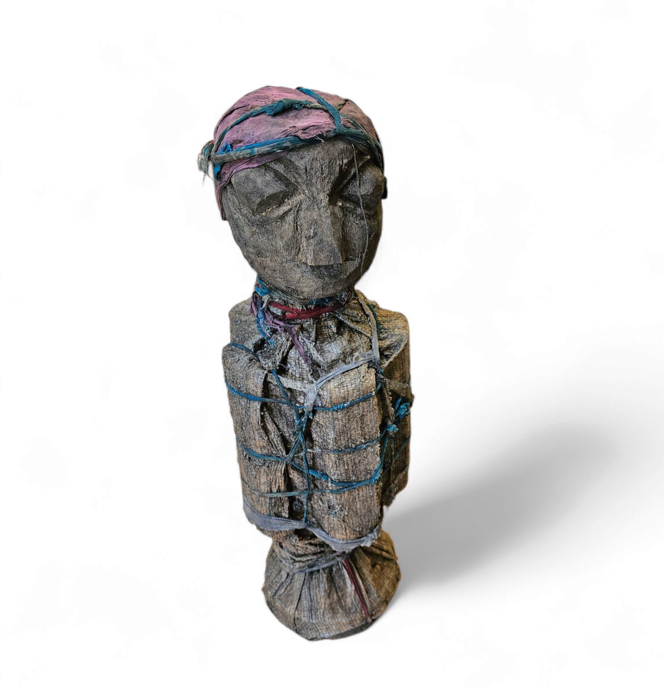 African sculpture / multi material figure / height 65 cm / 1970s