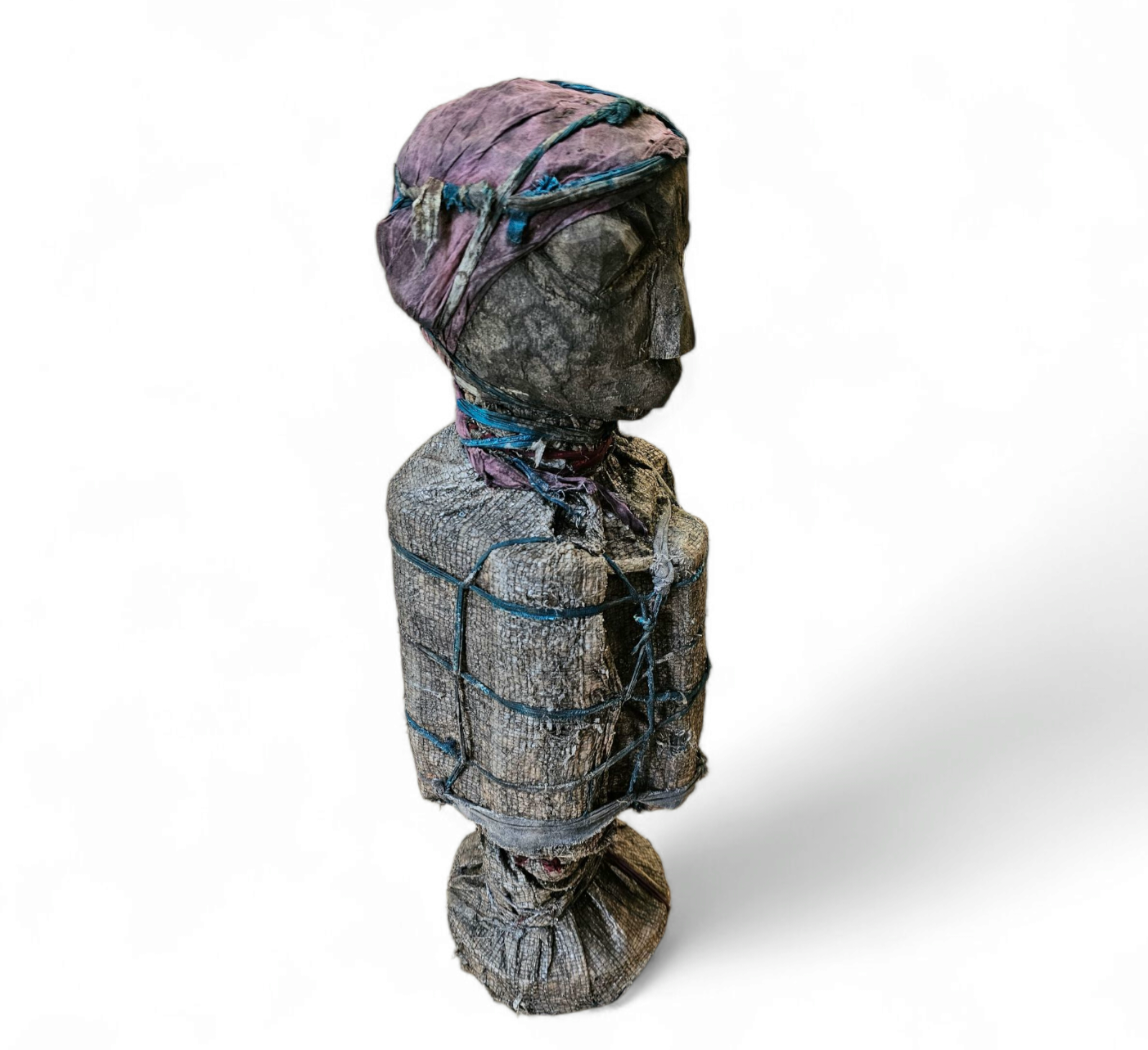 African sculpture / multi material figure / height 65 cm / 1970s