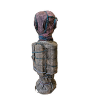 African sculpture / multi material figure / height 65 cm / 1970s