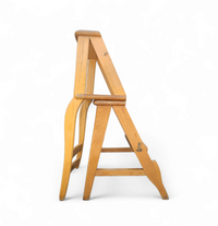 2 x library ladder chair 1950s