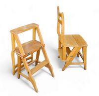 2 x library ladder chair 1950s