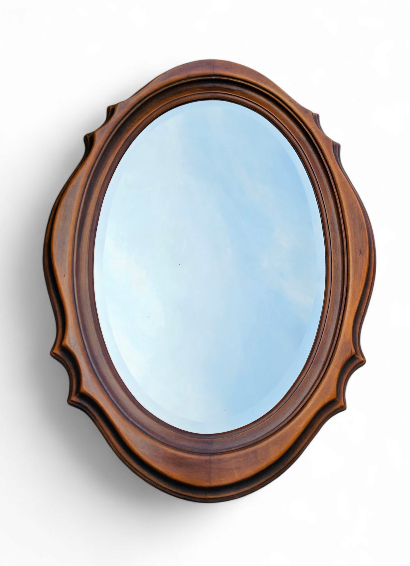 Oval Mirror 1960s / facet cut