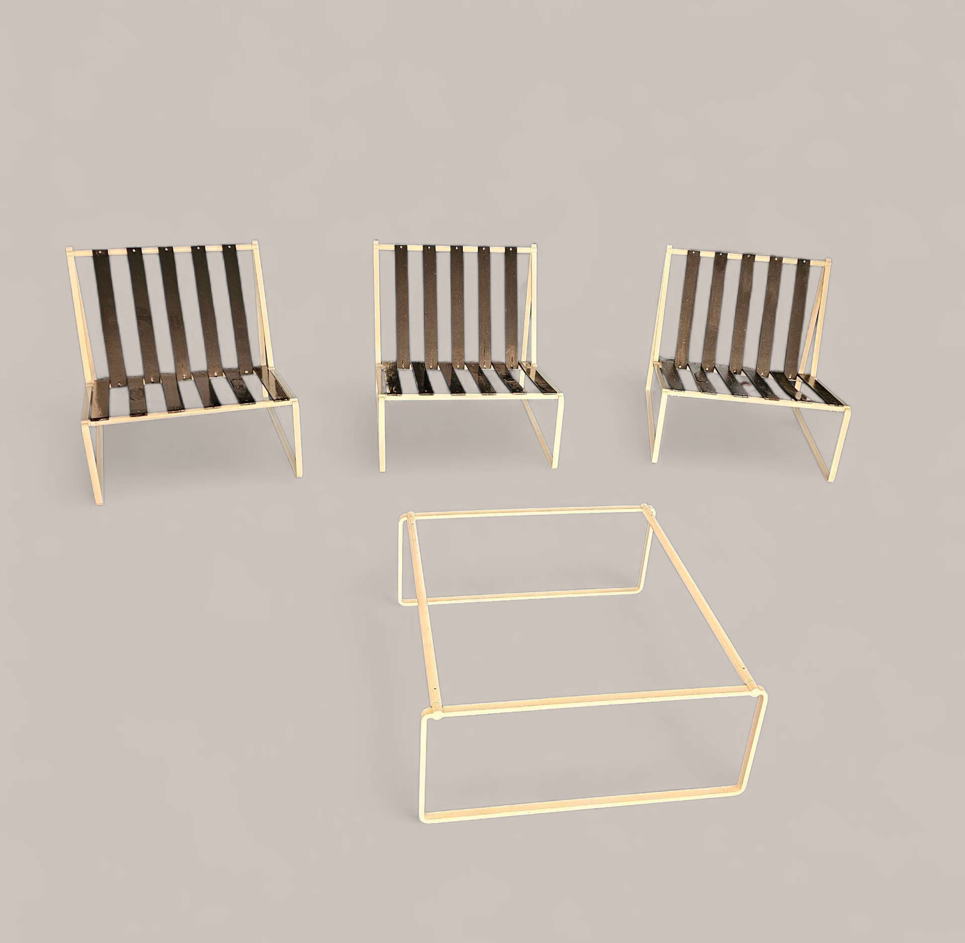 Kho Liang Ie 024 set lounge chairs / coffee table /Artifort 1962 / inside - outside use