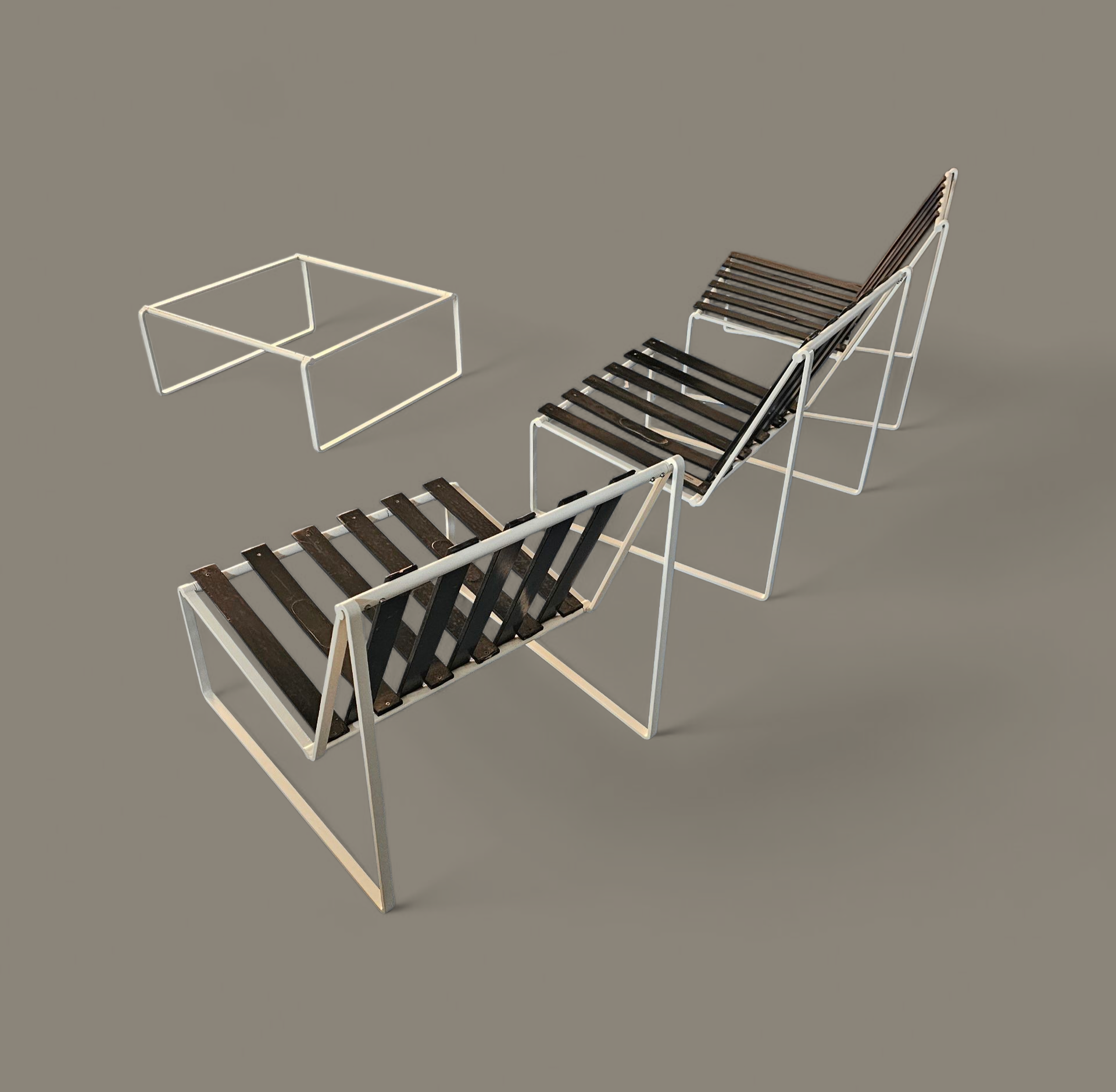 Kho Liang Ie 024 set lounge chairs / coffee table /Artifort 1962 / inside - outside use