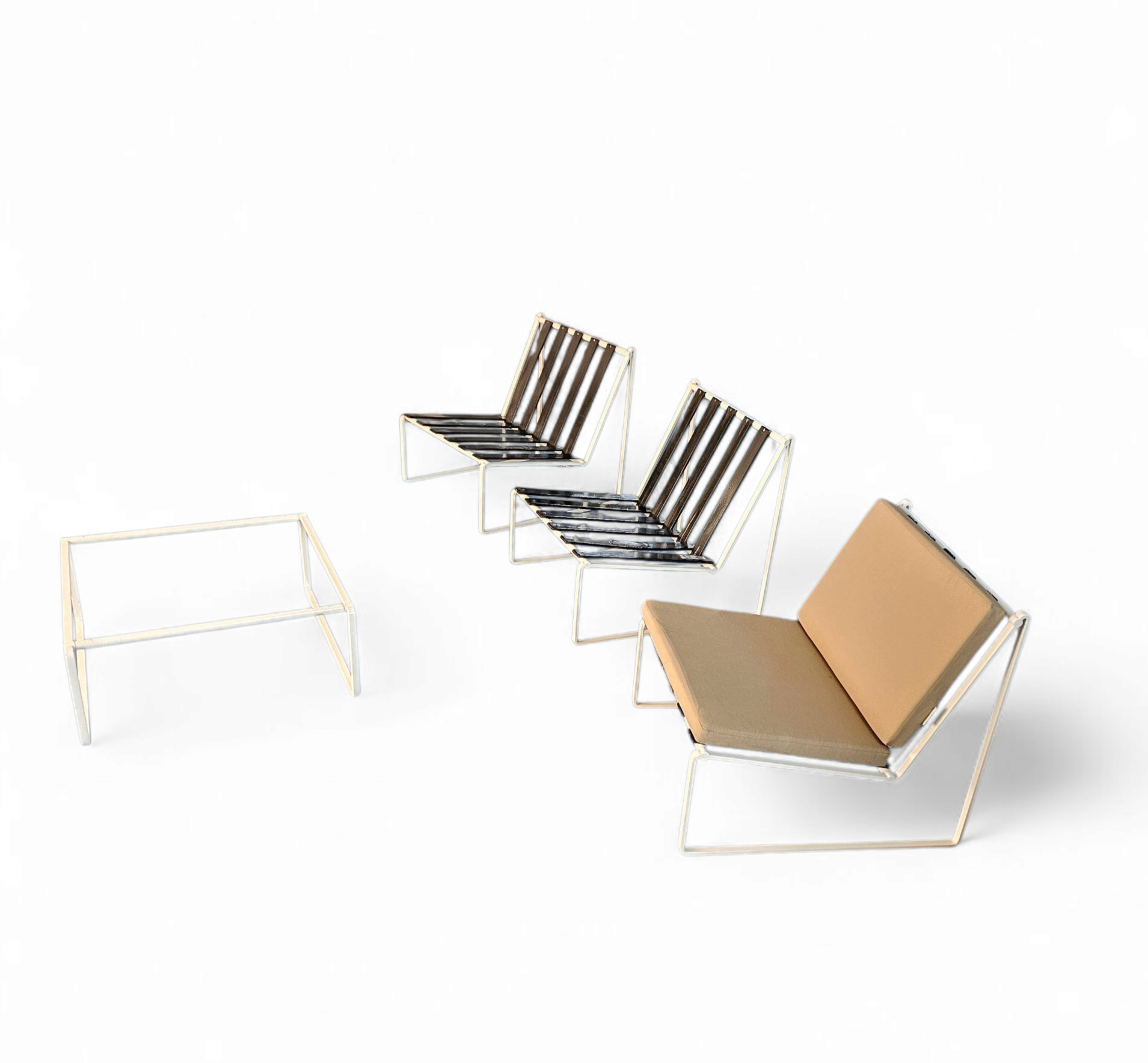 Kho Liang Ie 024 set lounge chairs / coffee table /Artifort 1962 / inside - outside use