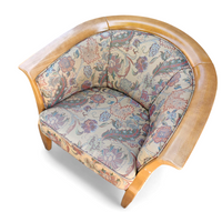 2 x armchair / club chair / floral fabric / 1980s