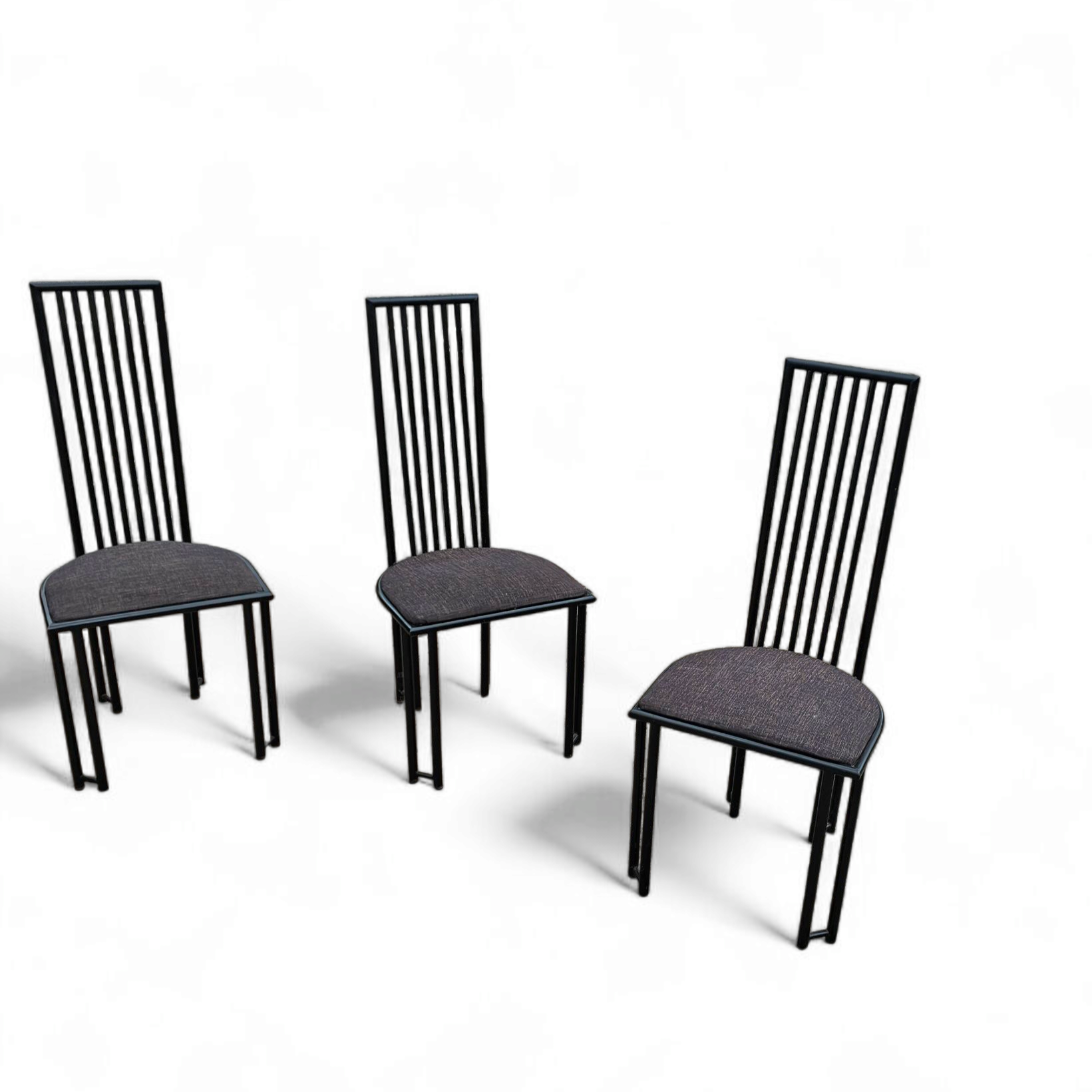 4 x Postmodern chair / metal frame / 1980s