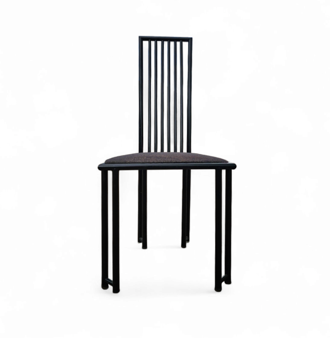4 x Postmodern chair / metal frame / 1980s