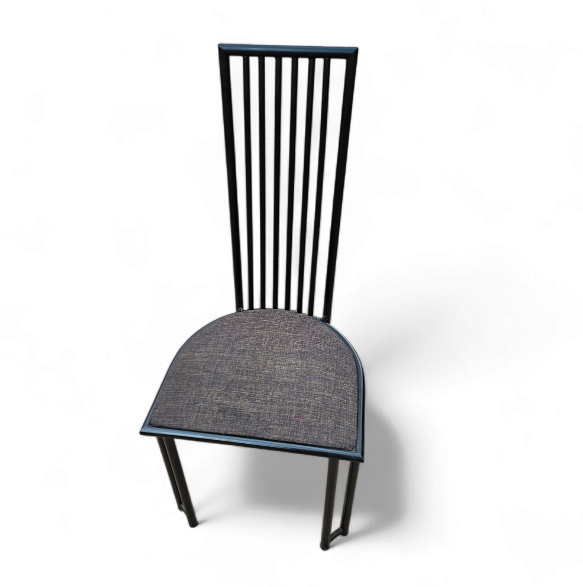 4 x Postmodern chair / metal frame / 1980s