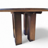 Weighty / 100kg / round oak dining table / life time construction / 1980s