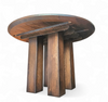 Weighty / 100kg / round oak dining table / life time construction / 1980s