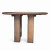 Weighty / 100kg / round oak dining table / life time construction / 1980s