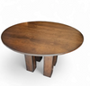 Weighty / 100kg / round oak dining table / life time construction / 1980s