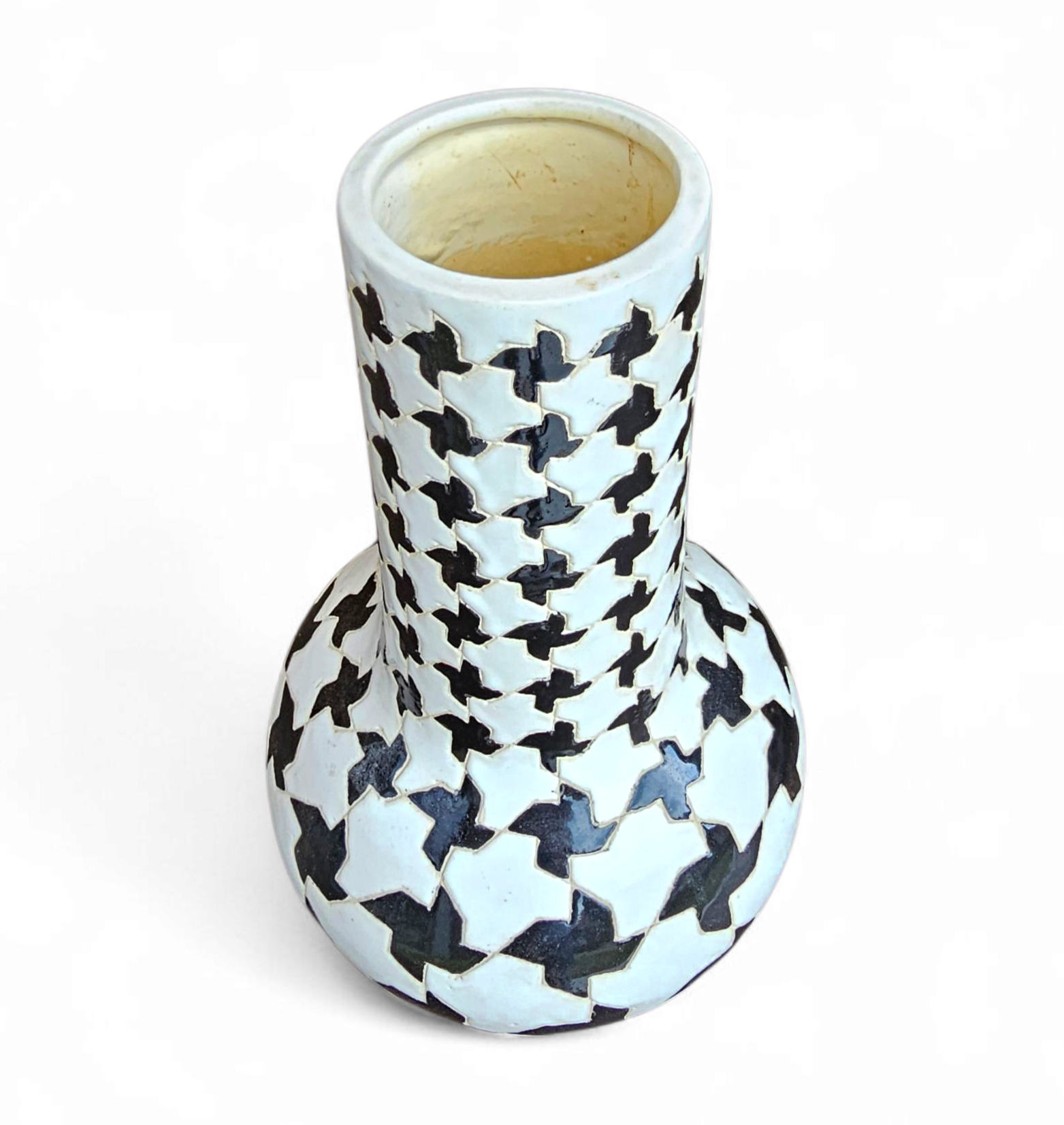 2 x Pied de poule vases / 1980s