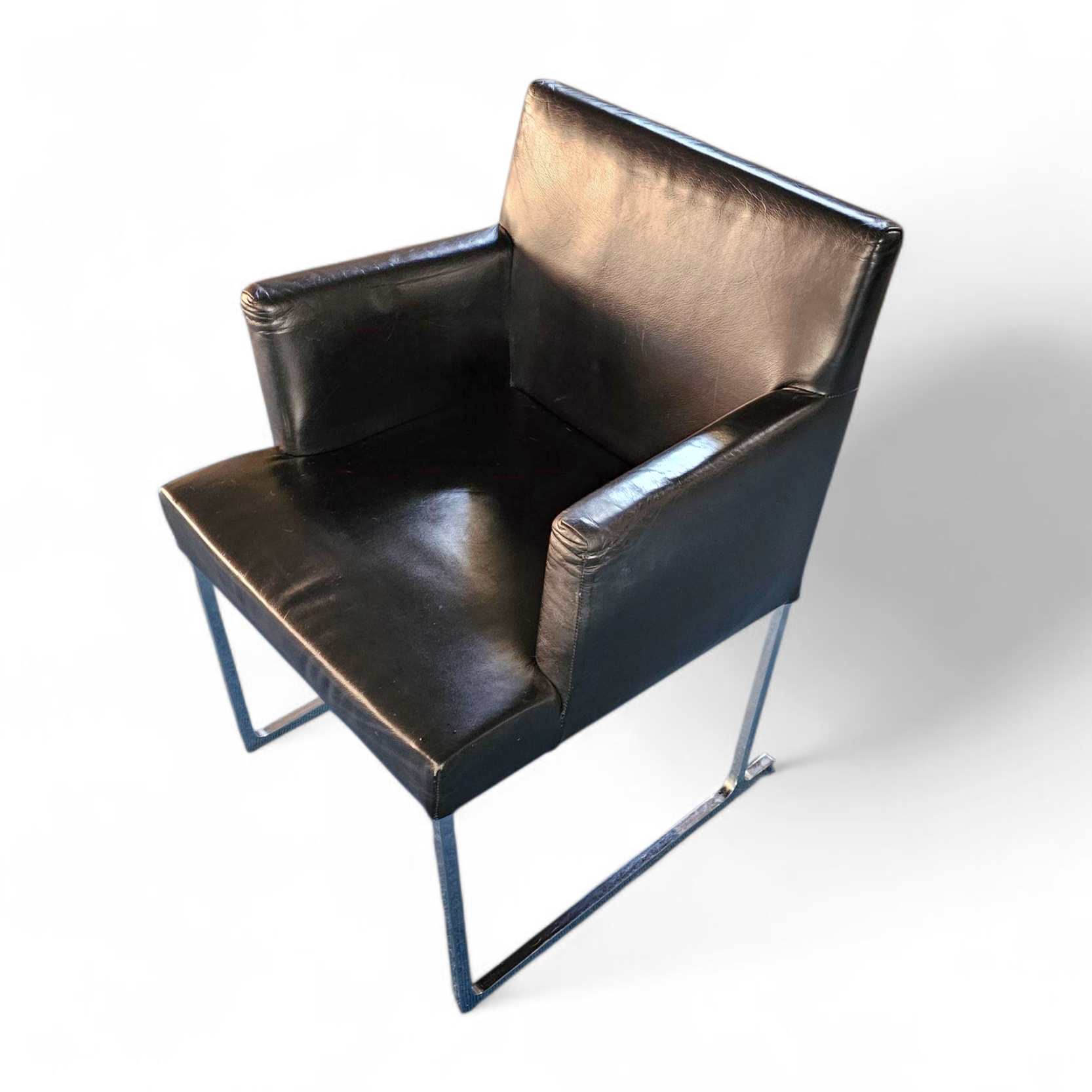 6 x Solo chair S58 by Antonio Citterio for B&B Italia / Black leather