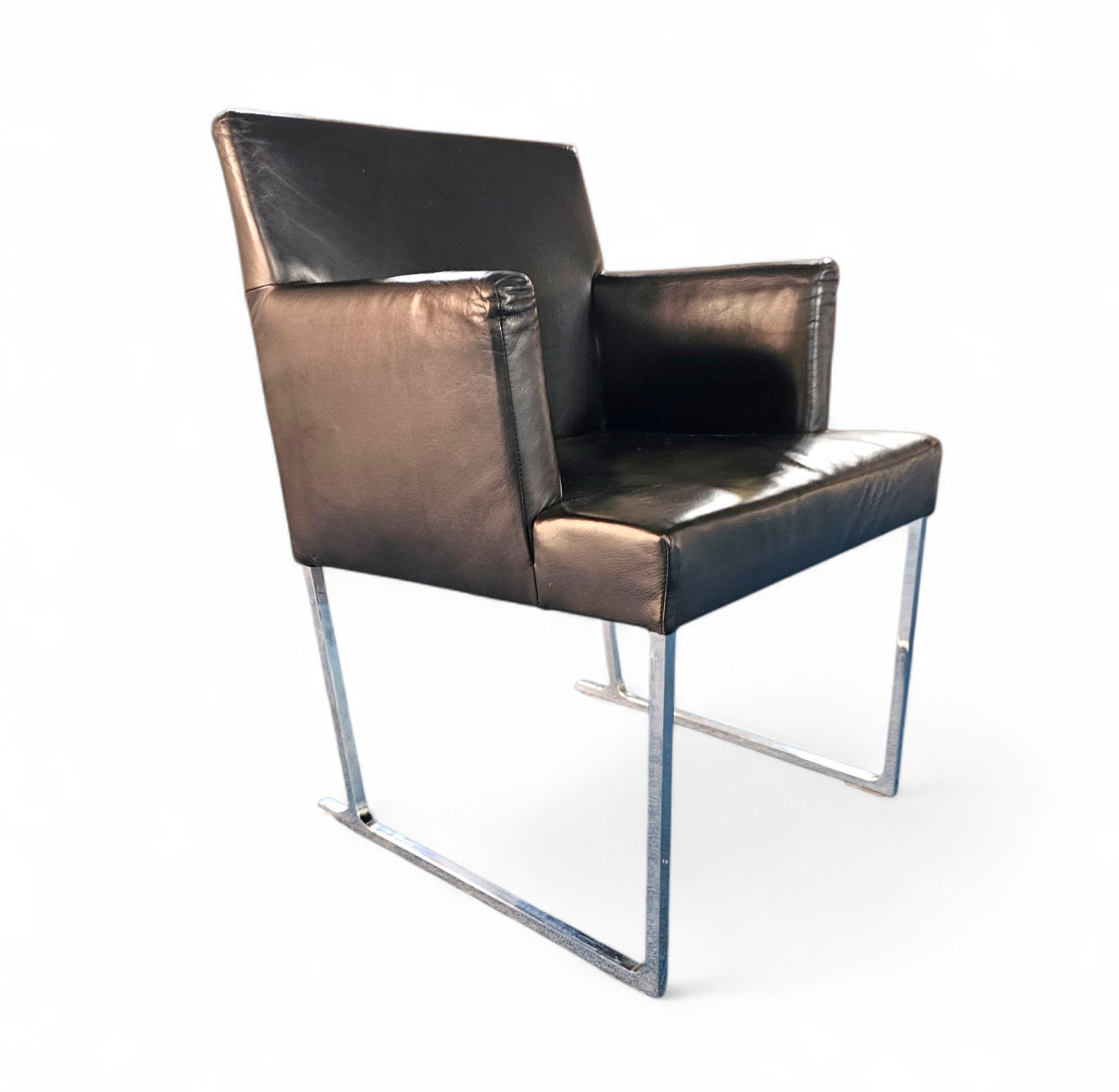 6 x Solo chair S58 by Antonio Citterio for B&B Italia / Black leather