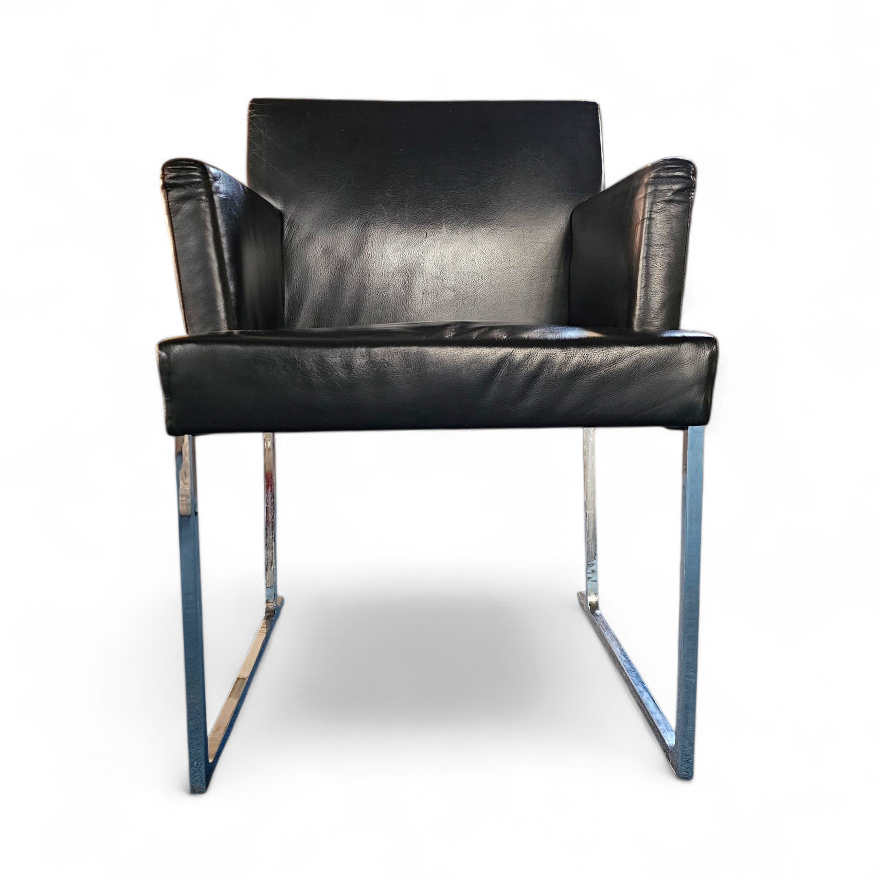 6 x Solo chair S58 by Antonio Citterio for B&B Italia / Black leather
