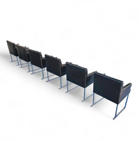 6 x Solo chair S58 by Antonio Citterio for B&B Italia / Black leather