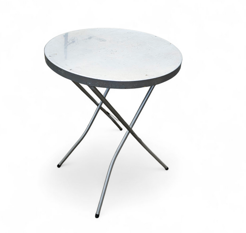 Aluminium standing tables 1970s / Height 111