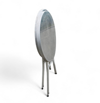 Aluminium standing tables 1970s / Height 111