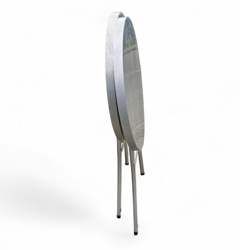 Aluminium standing tables 1970s / Height 111