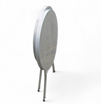 Aluminium standing tables 1970s / Height 111