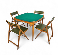 Gio Ponti set / Game Table / 4 x folding chair / 1958 / Fratelli Reguitti / Folding chairs Eden / Gio Ponti by Stol Kamnik