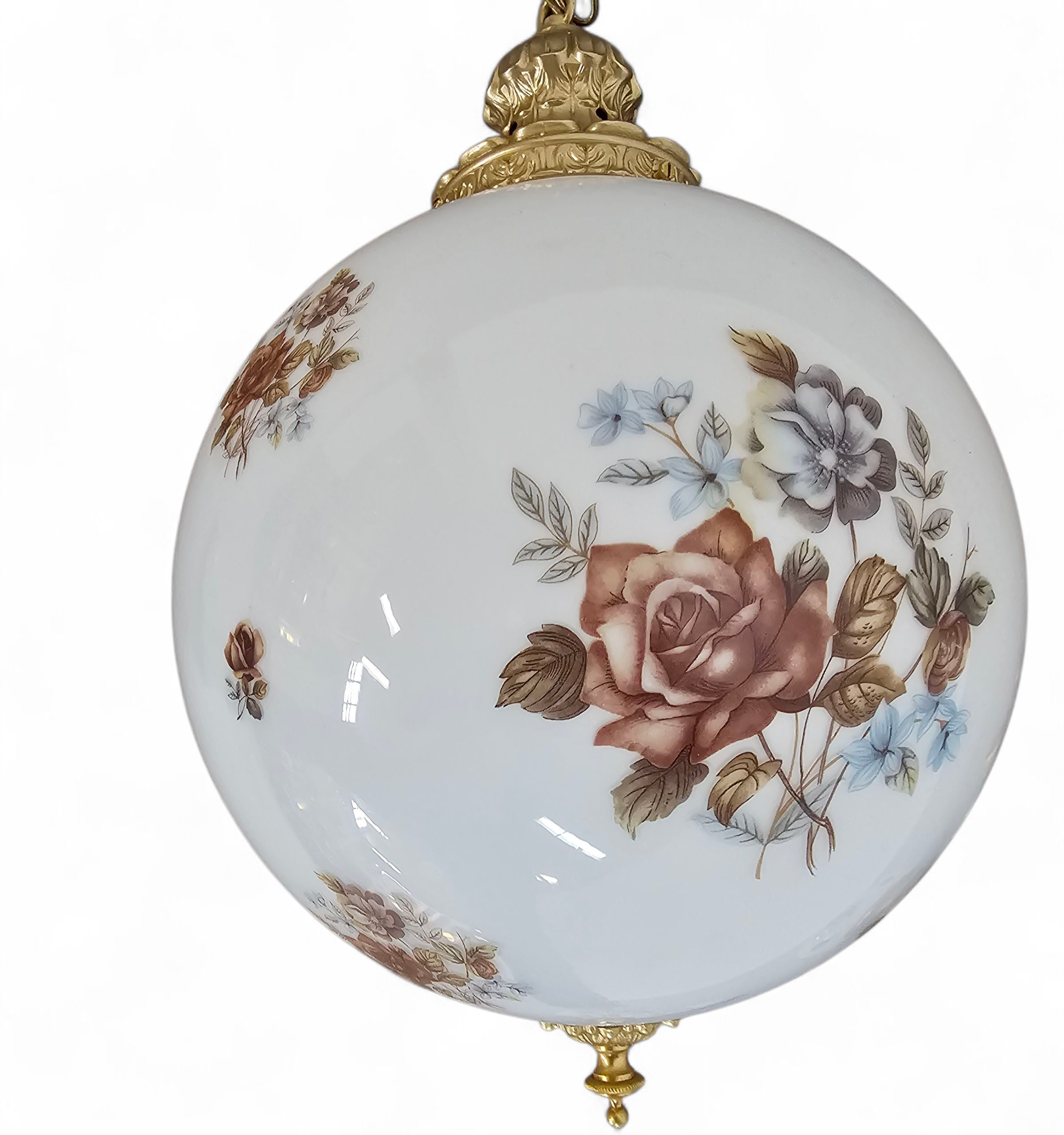 Hall lamps / Louis XV style / Belgium Glass/brass 1970