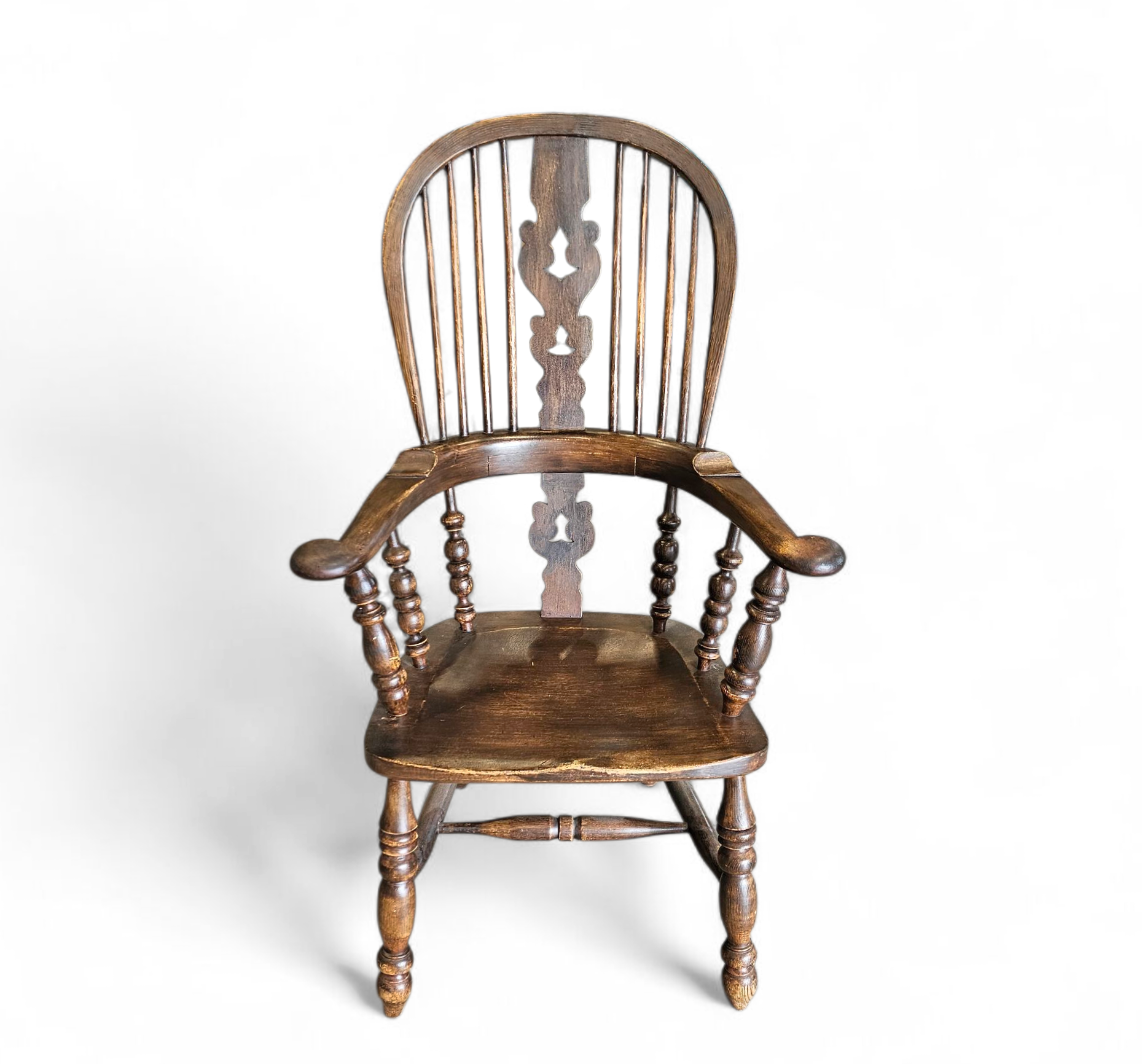 A large Yorkshire Broadarm Windsor armchair