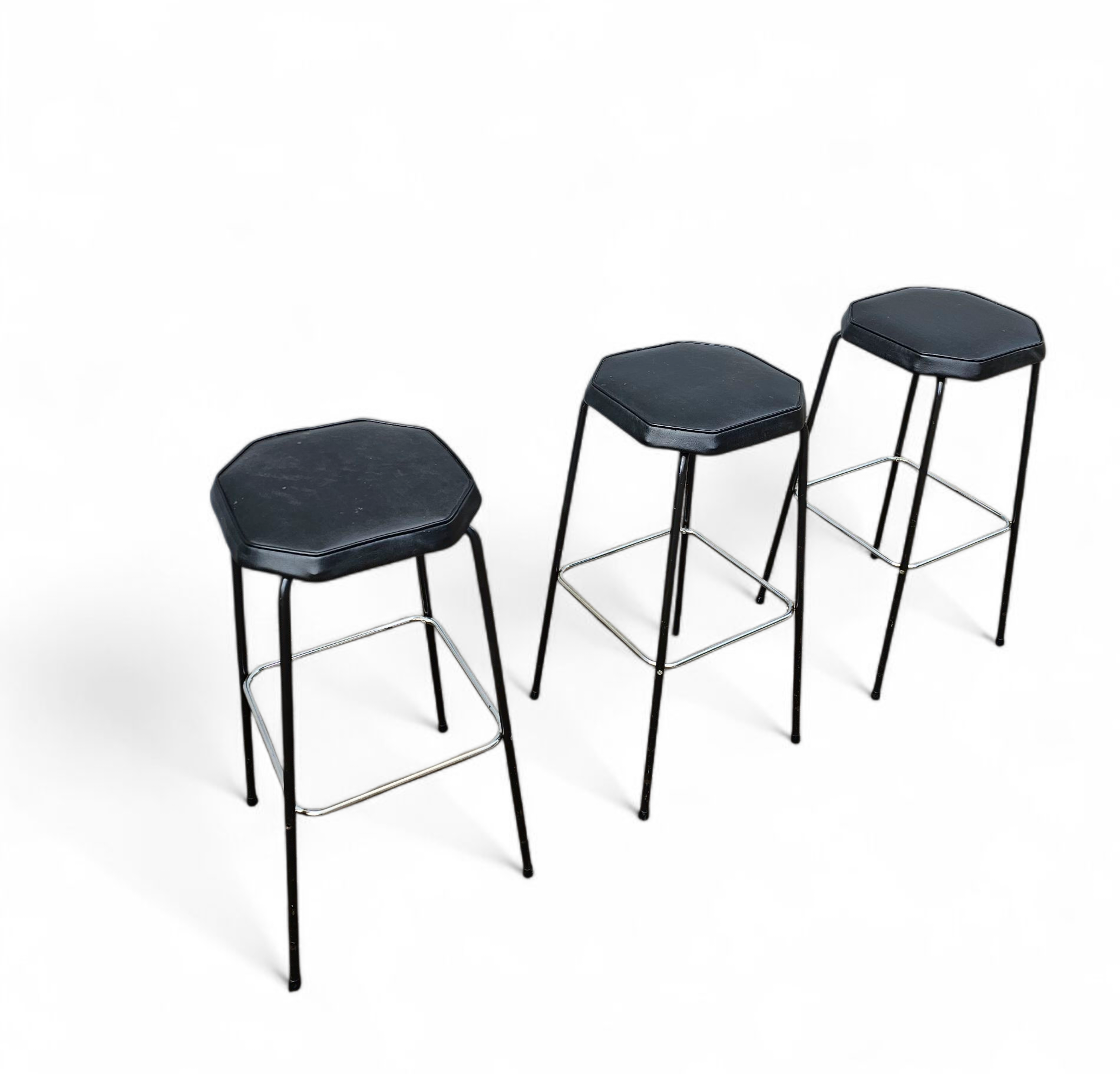 Set of 3 model AP 2R bar stools by Hein Salomonson for AP Originals / 1960s